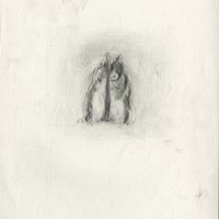 petite bonne femme n°5 mine de plomb crayon sur papier 23 x 31 cm 1988-1